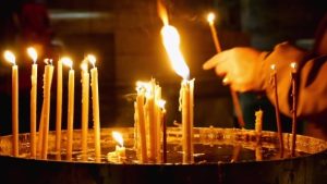 Velas en el Santo Sepulcro